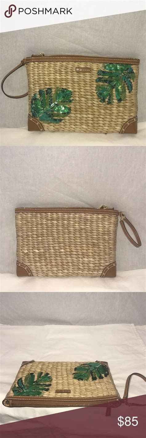 Michael Kors Extra Large Malibu Palm Leaf Clutch 